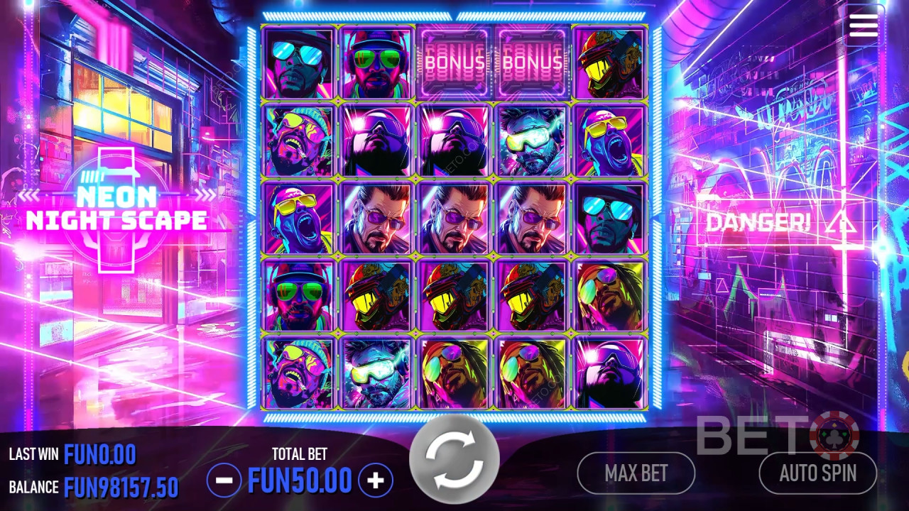 Neon Night Scape Recenzia od BETO Slots