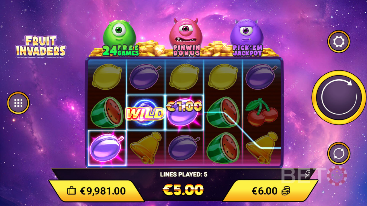 Ako hrať hru Fruit Invaders od spoločnosti Amigo Gaming