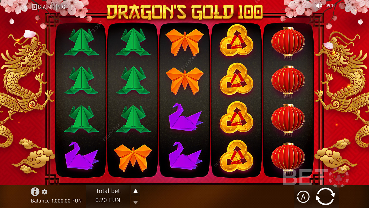 Ázijské tematické vizuály v hre Dragon