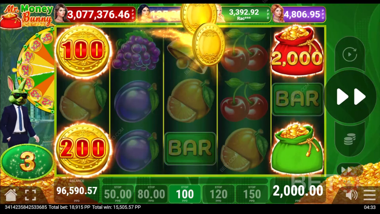 Vyhrajte 3 500-násobok svojej stávky vo video automate Money Bunny!
