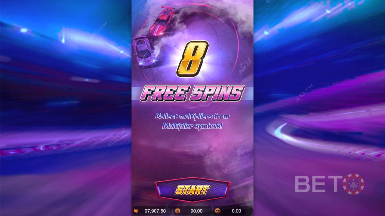 Vysvetlenie bonusových funkcií v hre Speed Winner od PG Soft