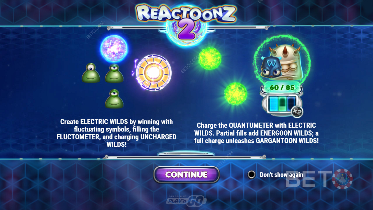 Užite si niekoľko výhier za sebou vďaka silným symbolom Wild a funkciám - Reactoonz 2 od Play n GO
