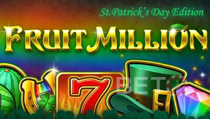 Online výherný automat Fruit Million s 8 rôznymi skinmi - St Patricks Day Edition