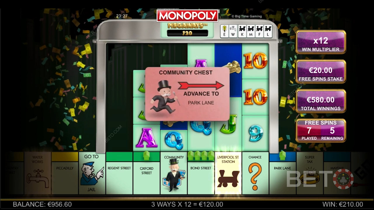 Bonusové funkcie inšpirované témou Monopoly Megaways
