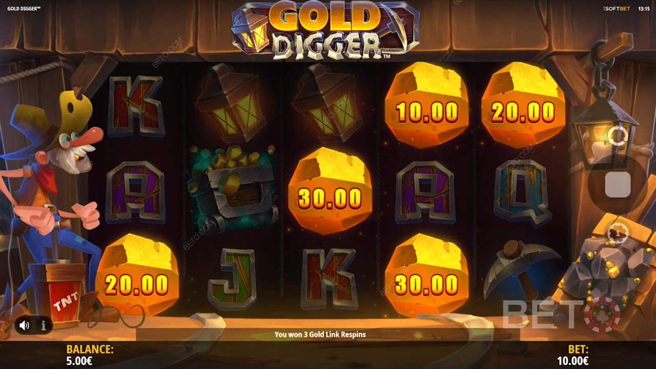 Vysoký výherný potenciál hry Gold Digger