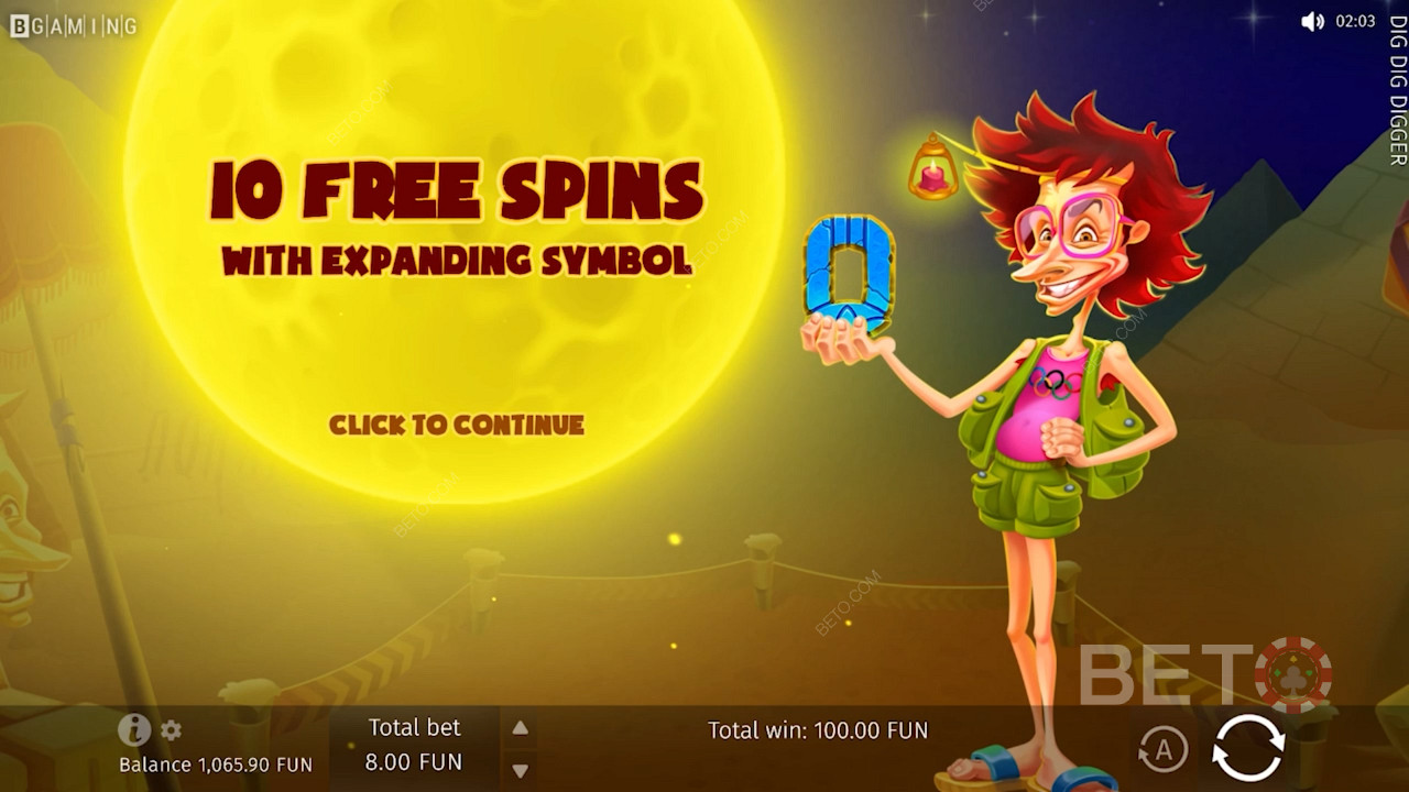 Po spustení bonusového kola Free Spins získajú hráči 10 roztočení zdarma.