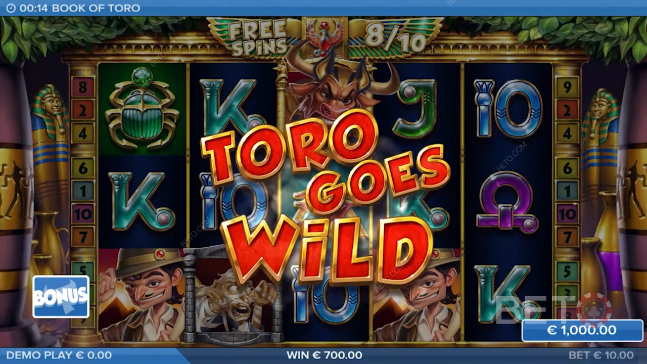 Užite si klasickú funkciu Toro Goes Wild, ktorú nájdete aj v iných slotoch Toro