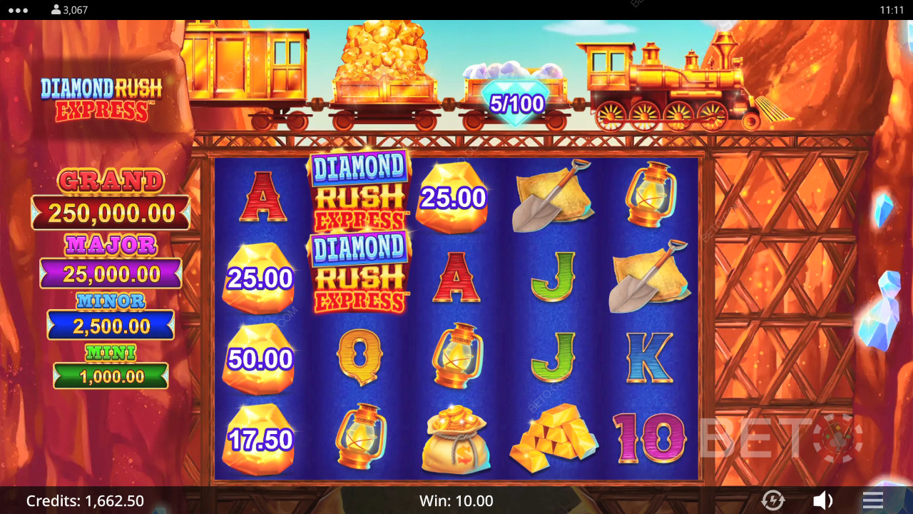 Diamond Rush Express Recenzia od BETO Slots