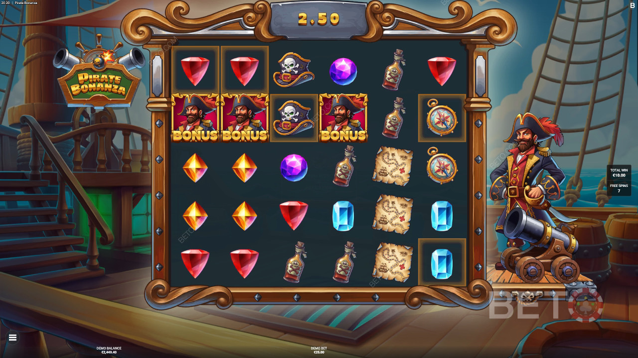 Ako hrať hru Pirate Bonanza od Backseat Gaming