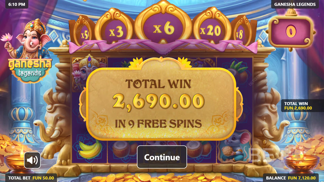 Vyhrajte 5 000-násobok svojej stávky v automate Ganesha Legends!