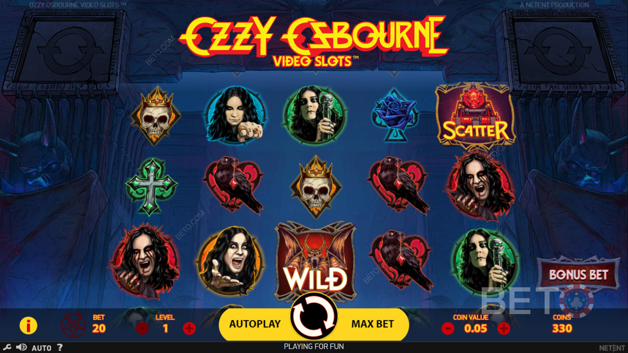 V online automate Ozzy Osbourne si môžete vychutnať tému zameranú na slávneho Ozzyho