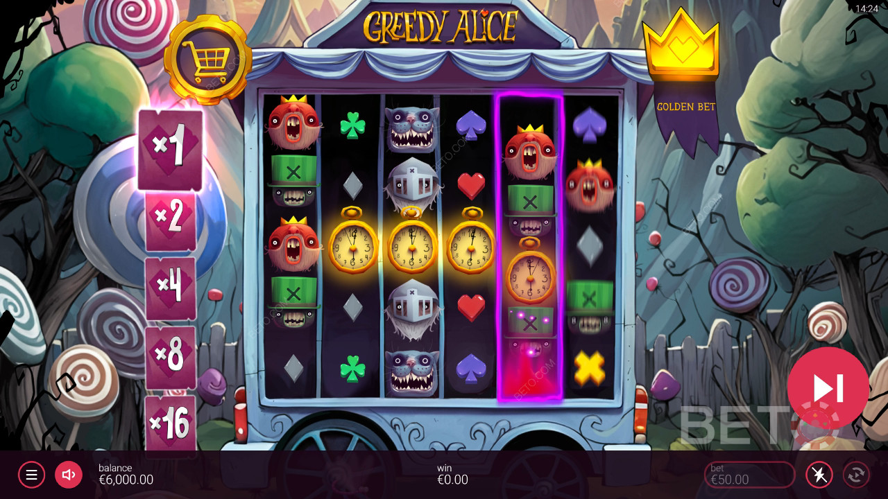 Vyhrajte 20 000-násobok svojej stávky vo video automate Greedy Alice!