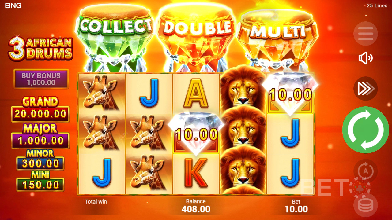 3 African Drums Recenzia od BETO Slots