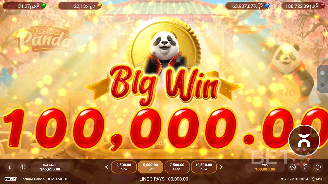 Vyhrajte 2 500x Vašu stávku v automate Fortune Panda Online!