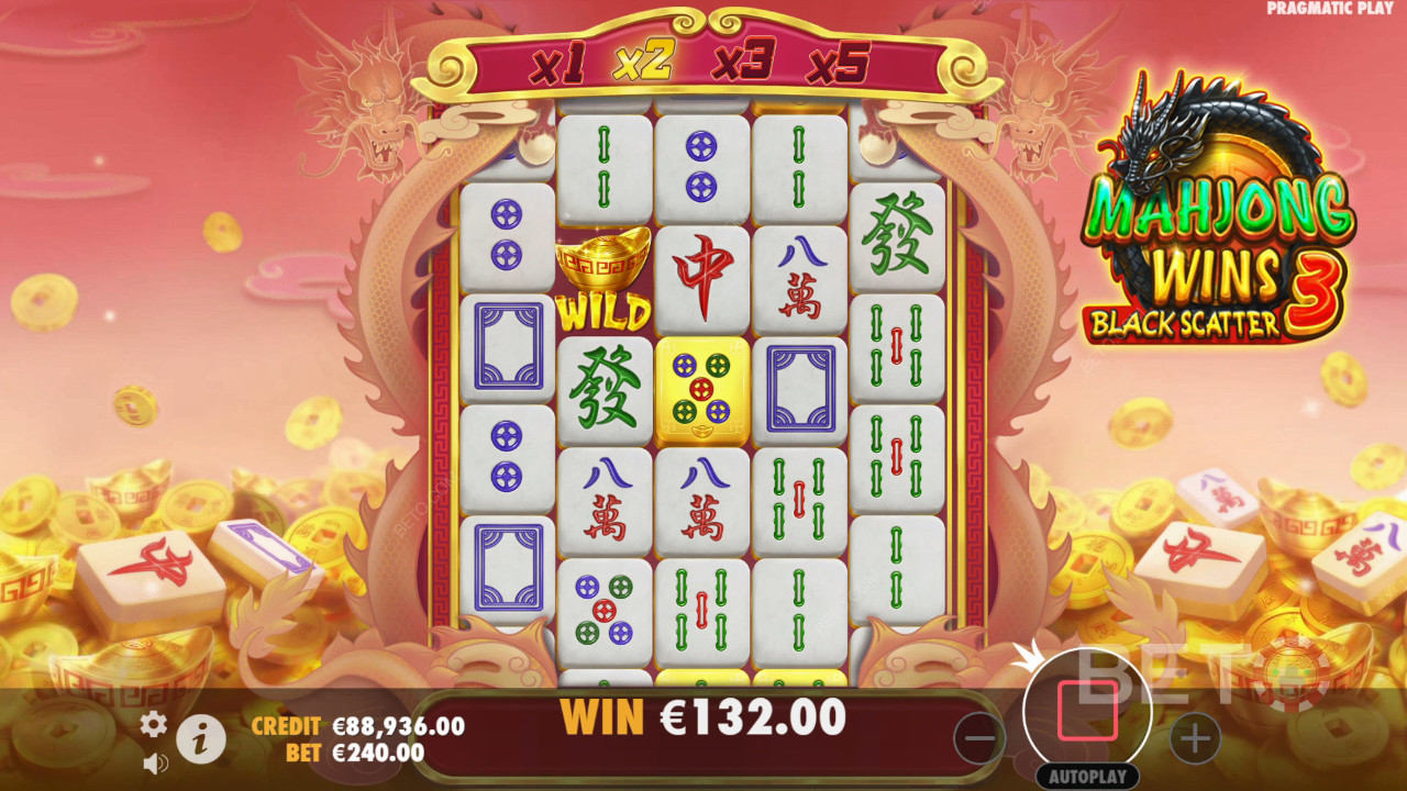 Mahjong vyhráva 3 - Black Scatter - áno alebo nie