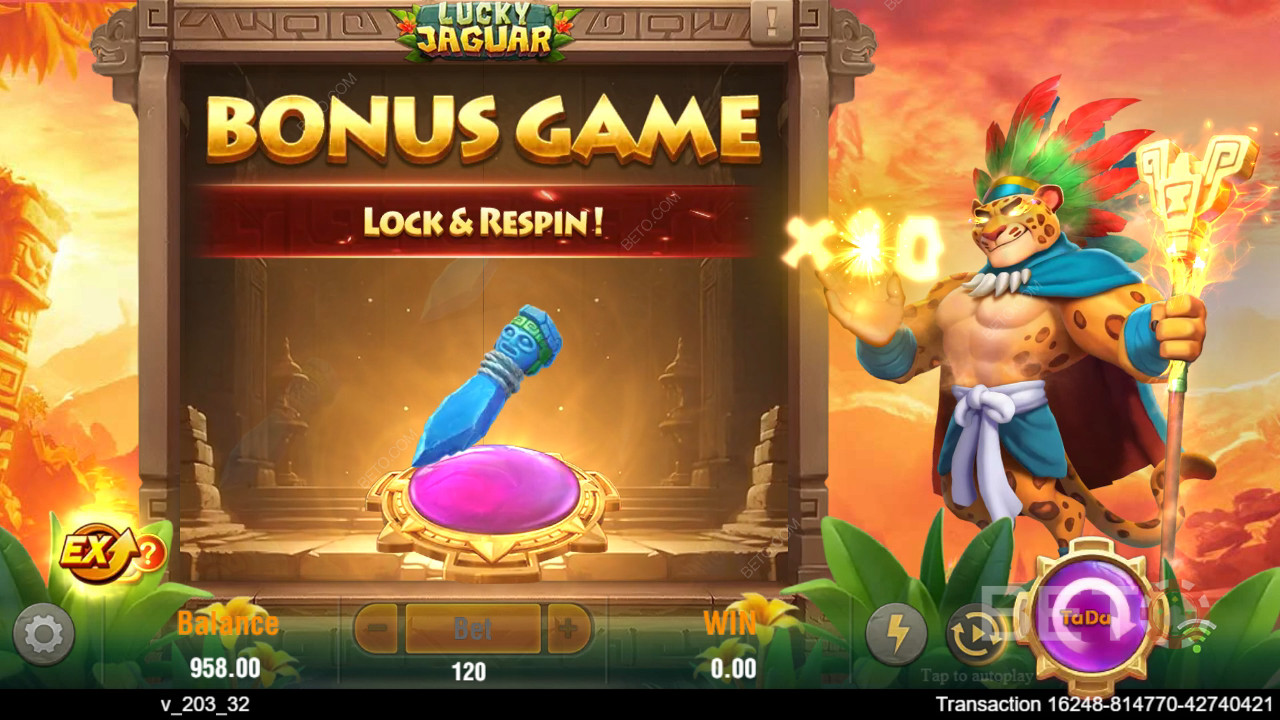 Vysvetlenie bonusových funkcií v hre Lucky Jaguar by TaDa Gaming