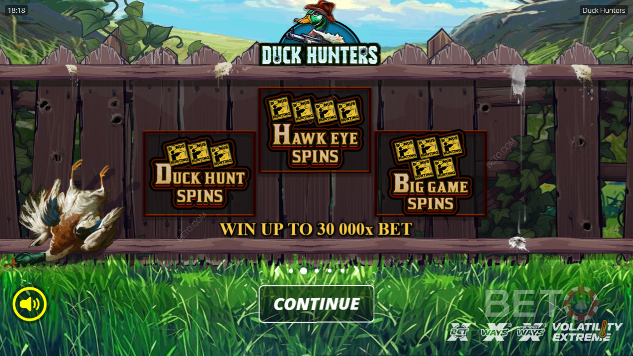 Vyhrajte 30 000x svoju stávku v automate Duck Hunters!