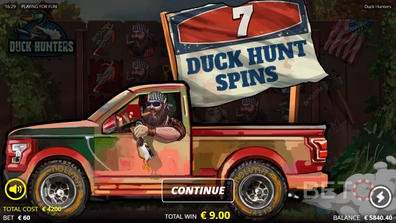 Vysvetlenie bonusových funkcií v hre Duck Hunters od Nolimit City
