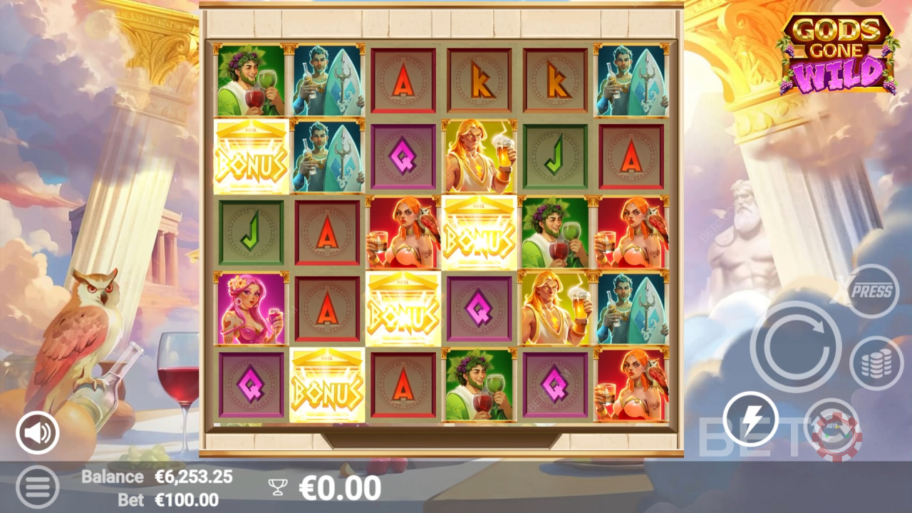 Gods Gone Wild Recenzia od BETO Slots