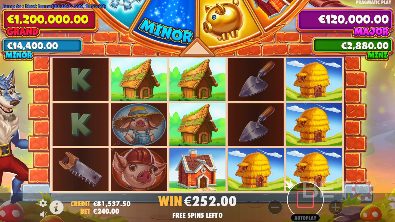 Vysvetlenie bonusových funkcií v hre Brick House Bonanza od Pragmatic Play