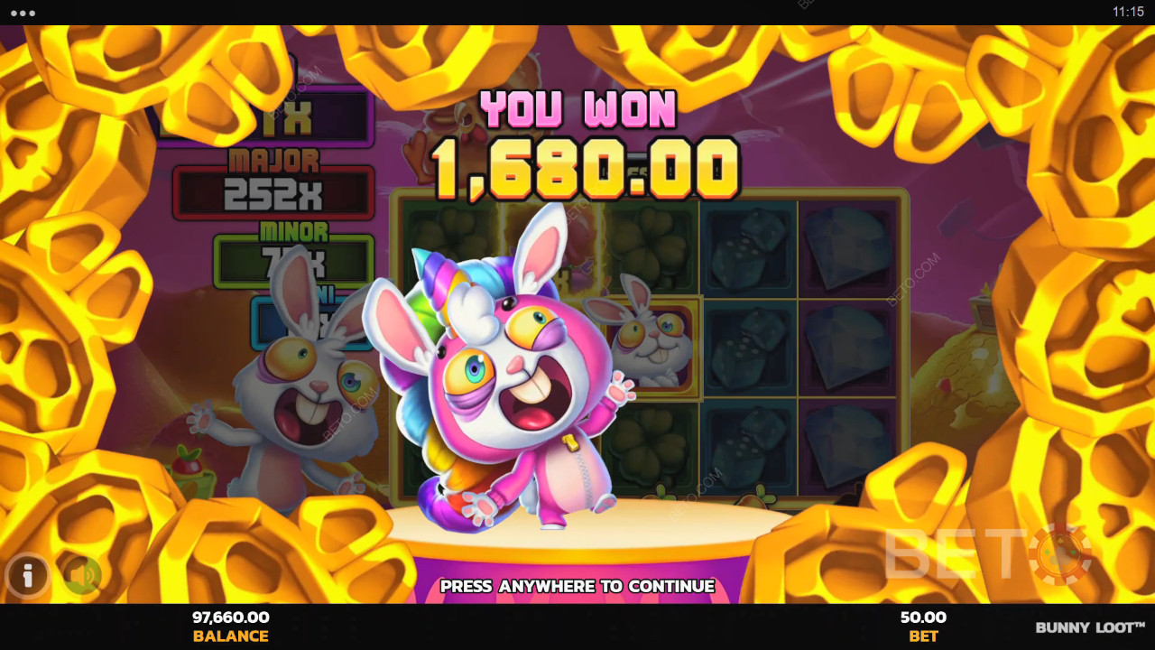 Vyhrajte 5 000x Vašu stávku v online automate Bunny Loot!