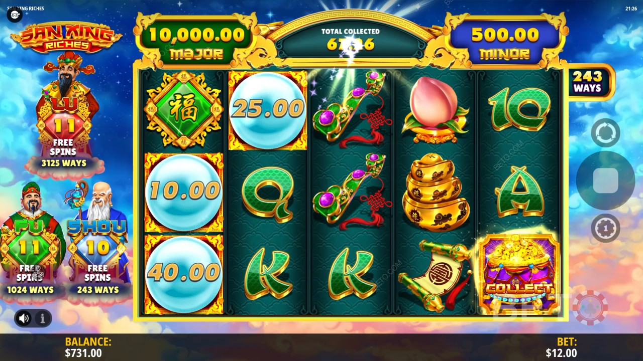 San Xing Riches Recenzia od BETO Slots