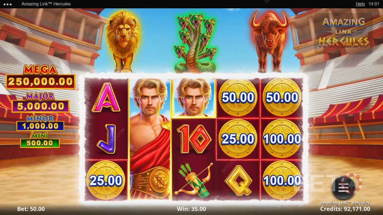 Amazing Link Hercules Recenzia od BETO Slots