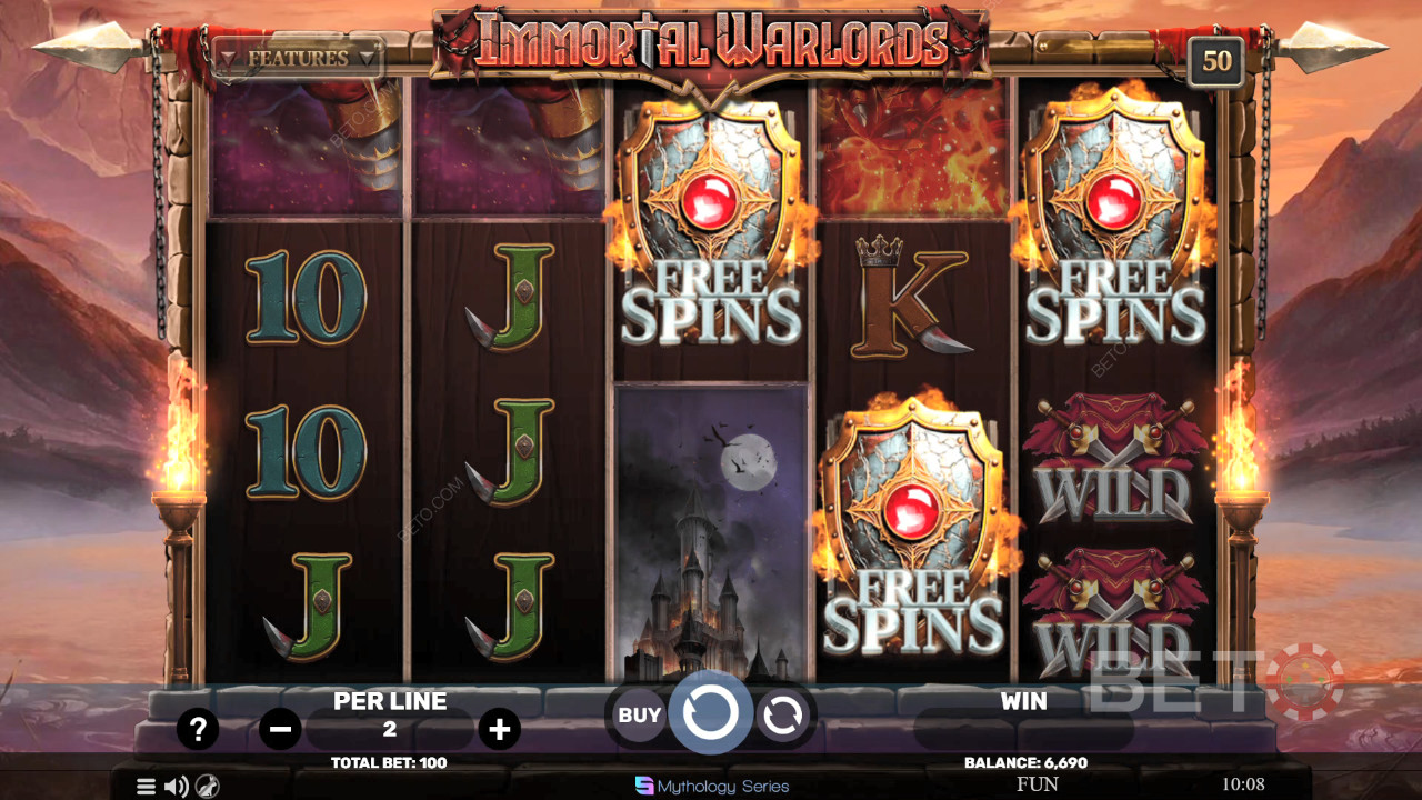 Immortal Warlords Recenzia od BETO Slots