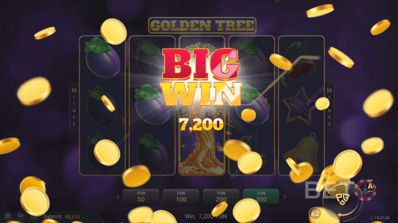 Vyhrajte 5 000-násobok svojej stávky vo video automate Golden Tree!