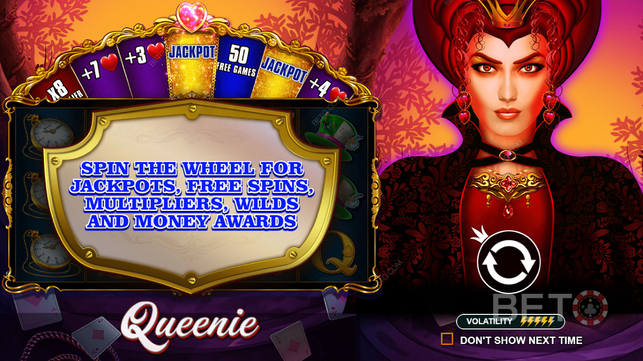 Náhodne môžete spustiť bonusovú funkciu Wheel a vyhrať zaujímavé bonusy a peňažné výhry.