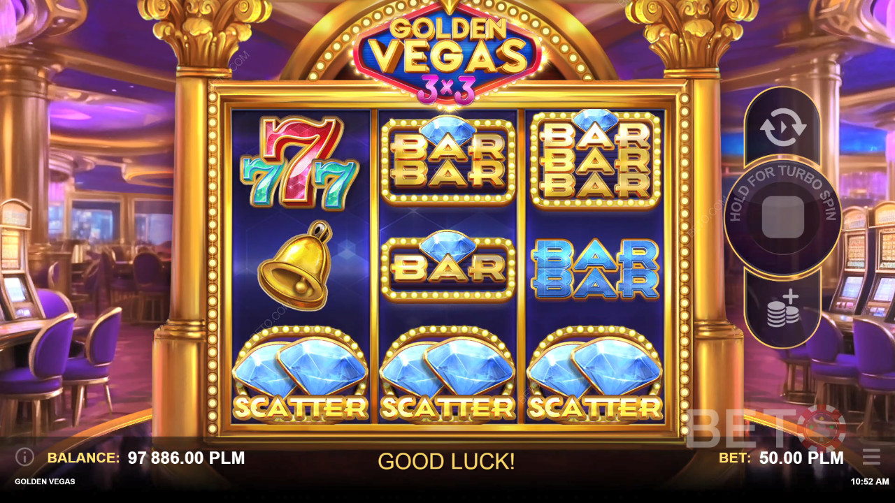 Golden Vegas 3x3 Recenzia od BETO Slots