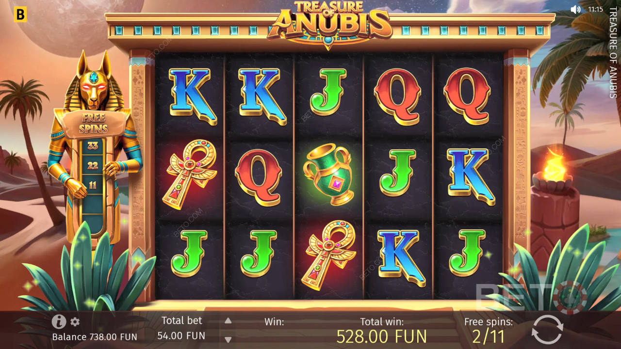 Ako hrať hru Treasure of Anubis od BGaming
