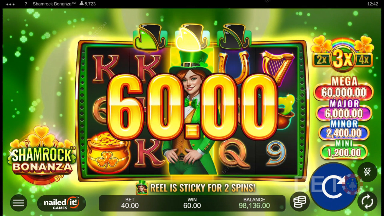 Vyhrajte 5 340-násobok svojej stávky v automate Shamrock Bonanza!