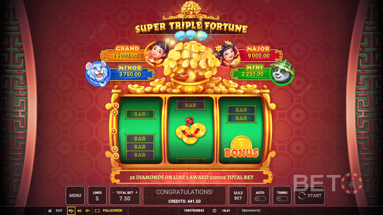Super Triple Fortune Recenzia od BETO Slots
