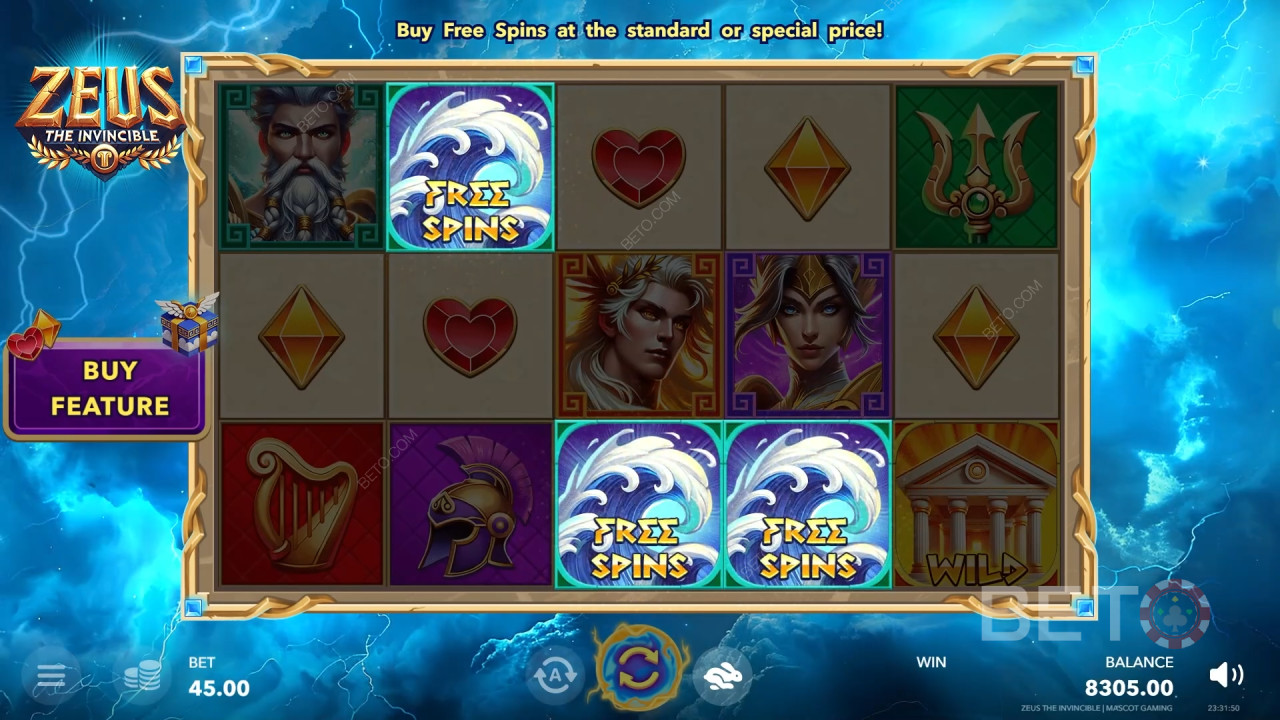 Zeus The Invincible Recenzia od BETO Slots