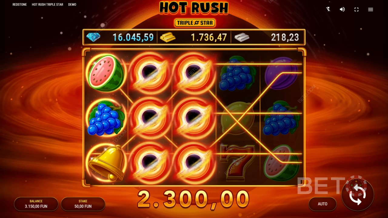 Hot Rush Triple Star Recenzia od BETO Slots