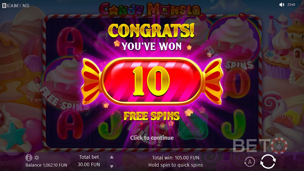 Znovu spustite režim Free Spins a zakaždým získate ďalších desať Free Spins.