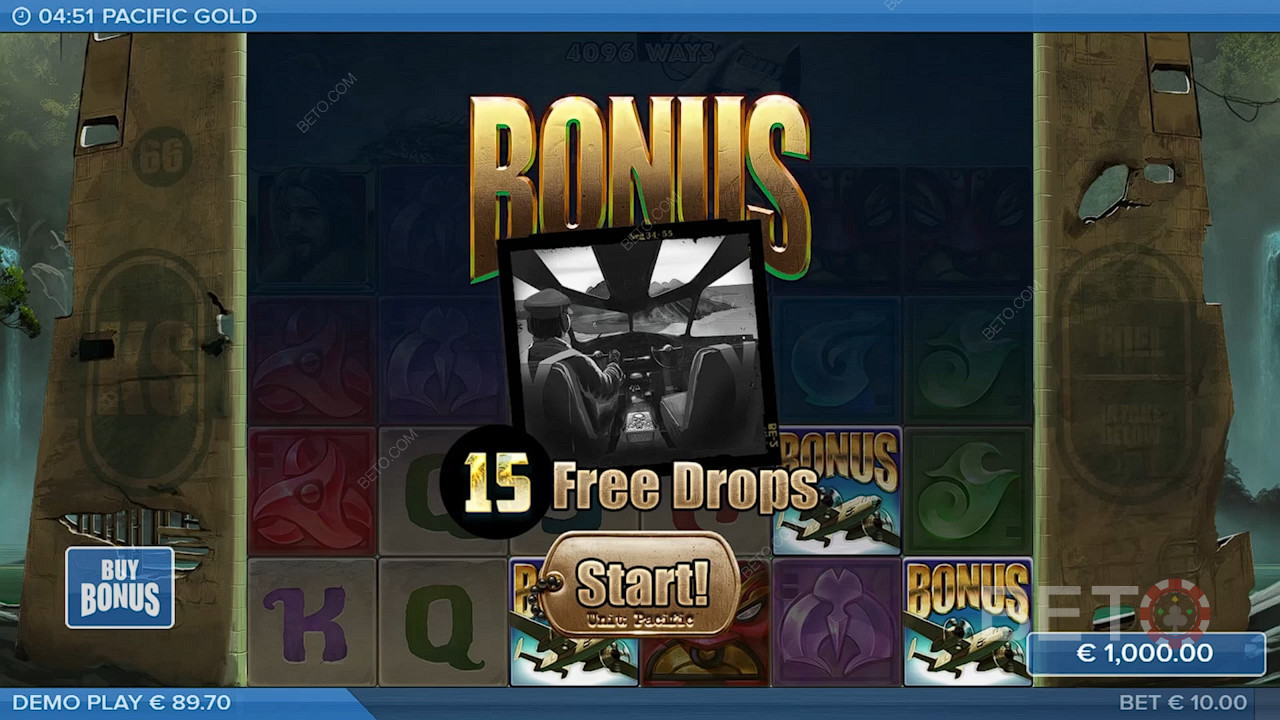 Ak padnú3 alebo viac bonusových symbolov, spustia sa točenia zdarma.