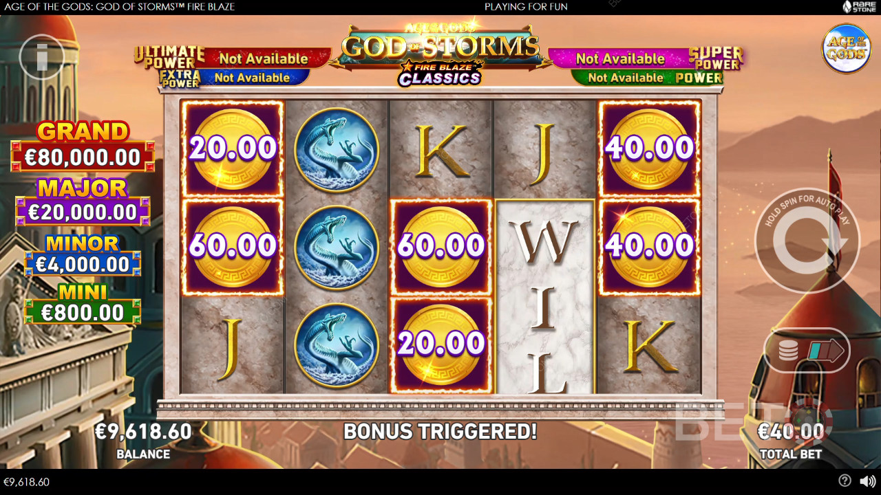 Age of the Gods: God of Storms Fire Blaze Recenzia od BETO Slots