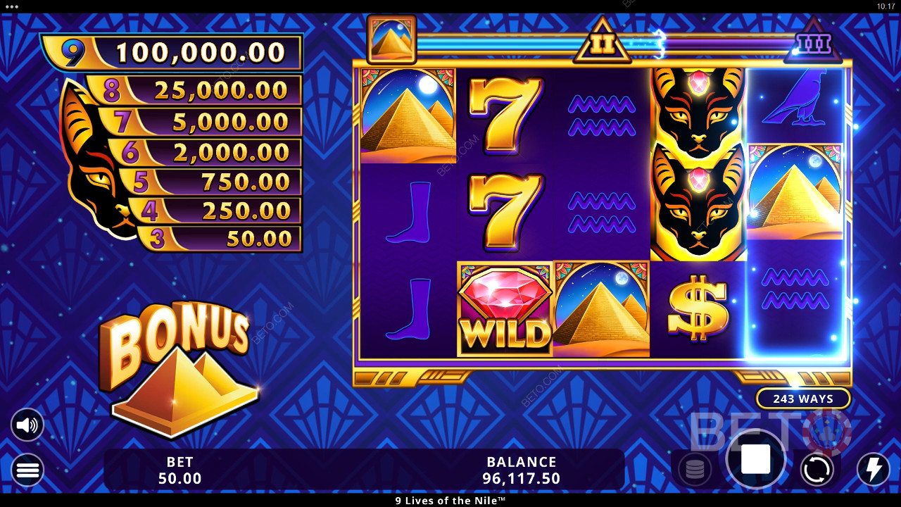 9 Lives of the Nile Recenzia od BETO Slots
