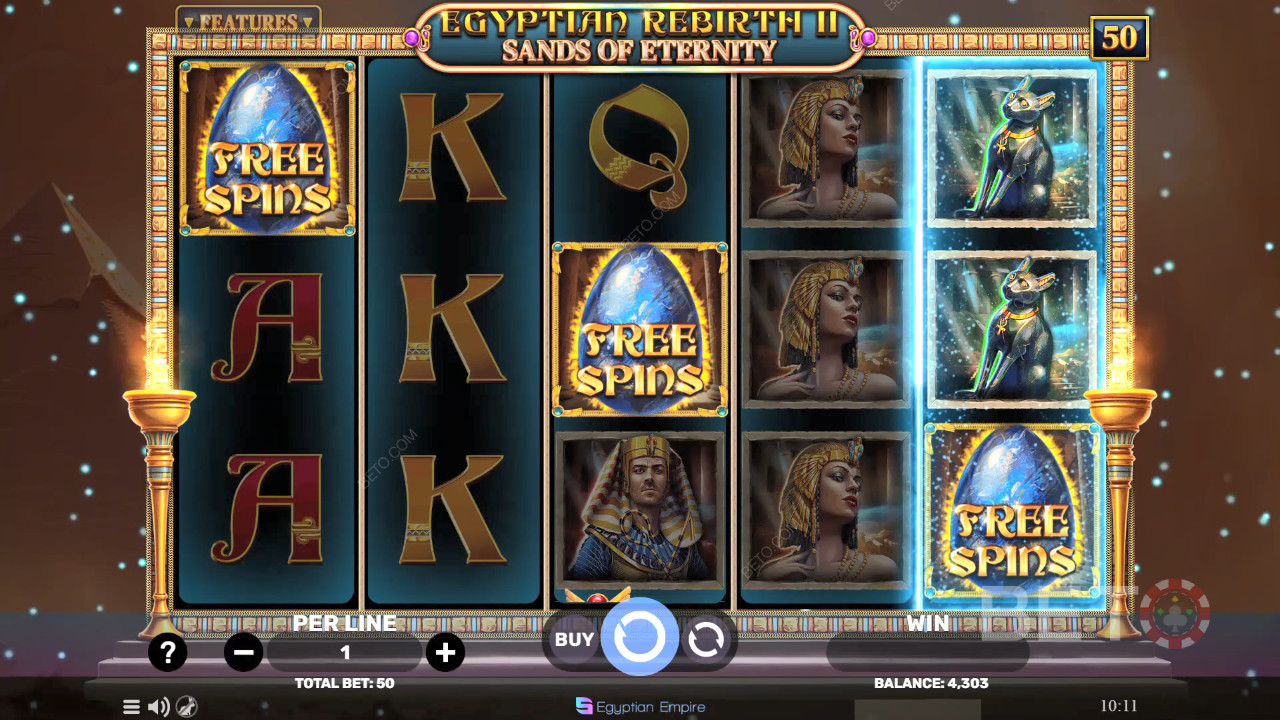 Egyptian Rebirth 2 - Sands of Eternity Review by BETO Slots