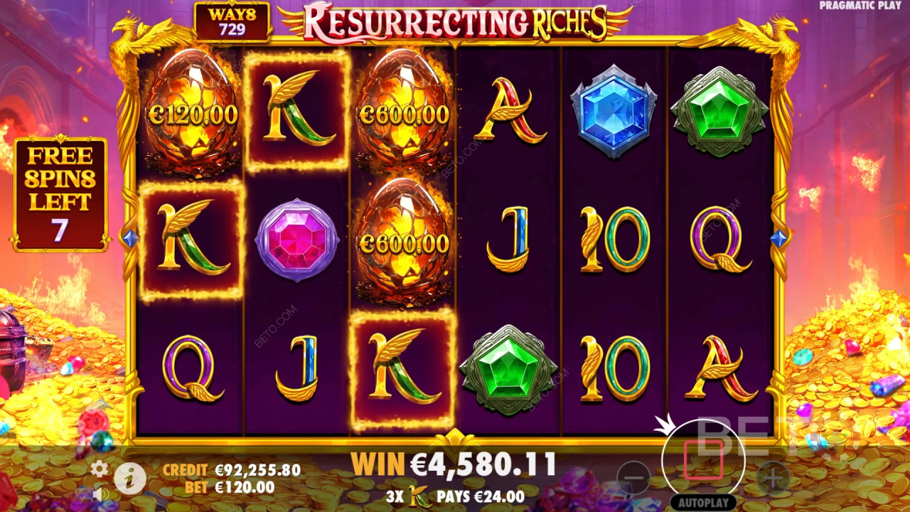 Bonusové funkcie vysvetlené v Resurrecting Riches by Pragmatic Play
