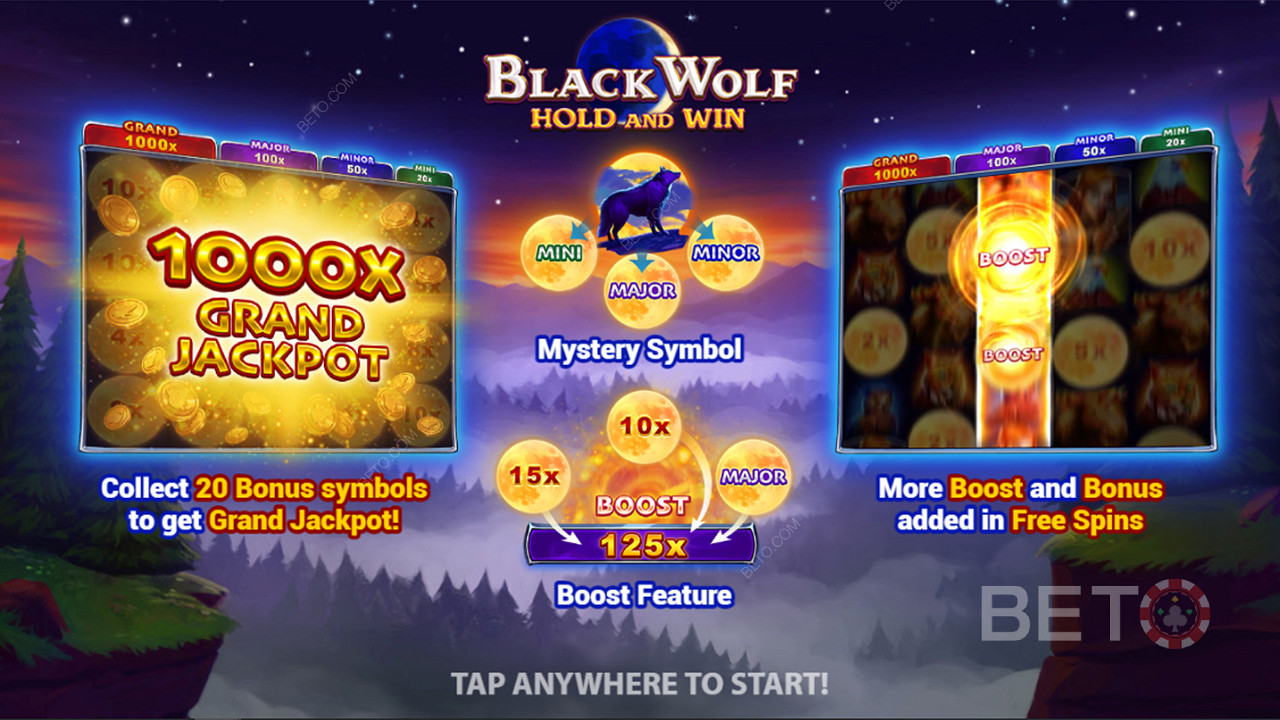 Začnite hrať ešte dnes a získajte bonusy Black Wolf hold a win