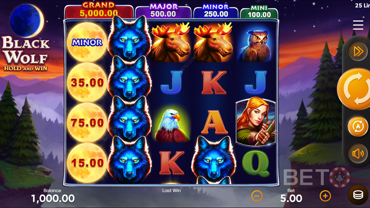 Ulovte skutočné peňažné výhry v majestátnych džungliach v hre Black Wolf Slot Game