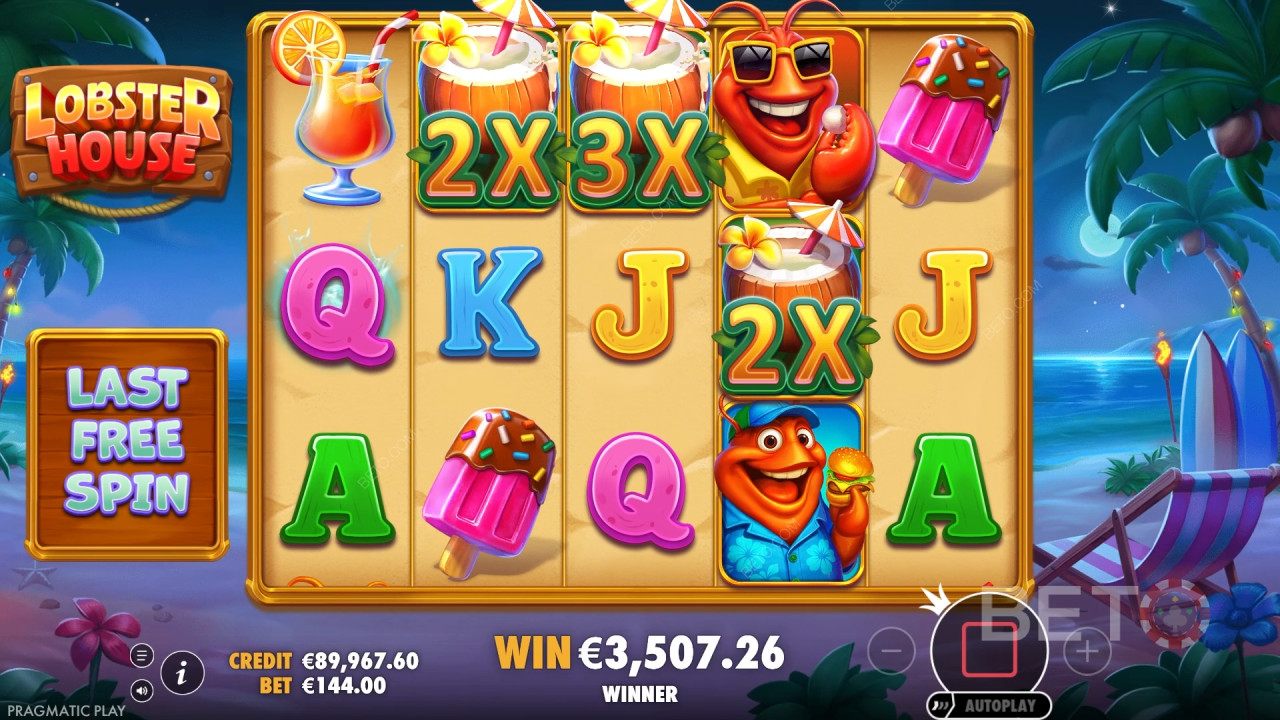 Vysvetlenie bonusových funkcií v hre Lobster House od Pragmatic Play