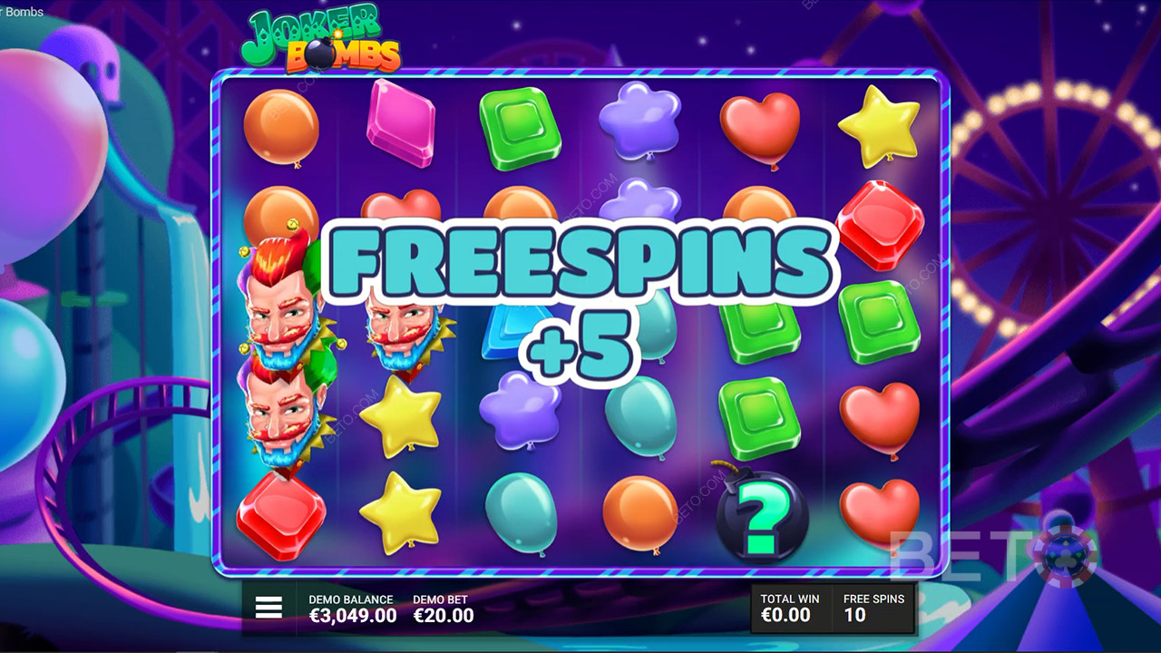 Ak padnú tri symboly Free Spins, spustí sa päť ďalších Free Spins.