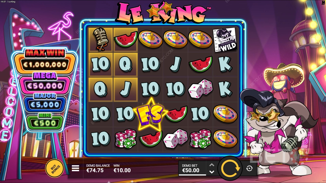 Téma a dizajn: Nočný život vo Vegas Extravaganza