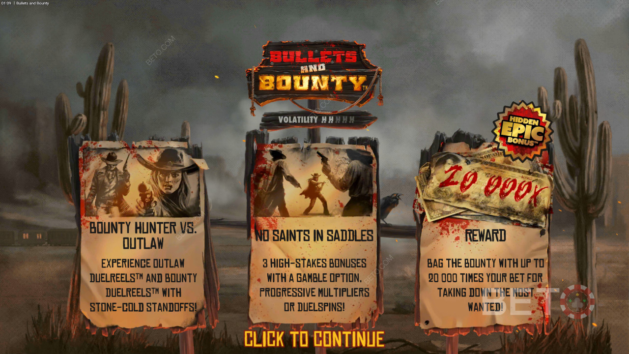 Vysvetlenie bonusových funkcií v hre Bullets and Bounty od Hacksaw Gaming