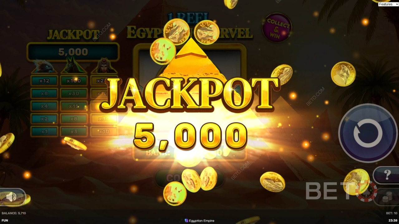 Vyhrajte 500-násobok svojej stávky v 1 valci - Egyptian Marvel Video Slot!