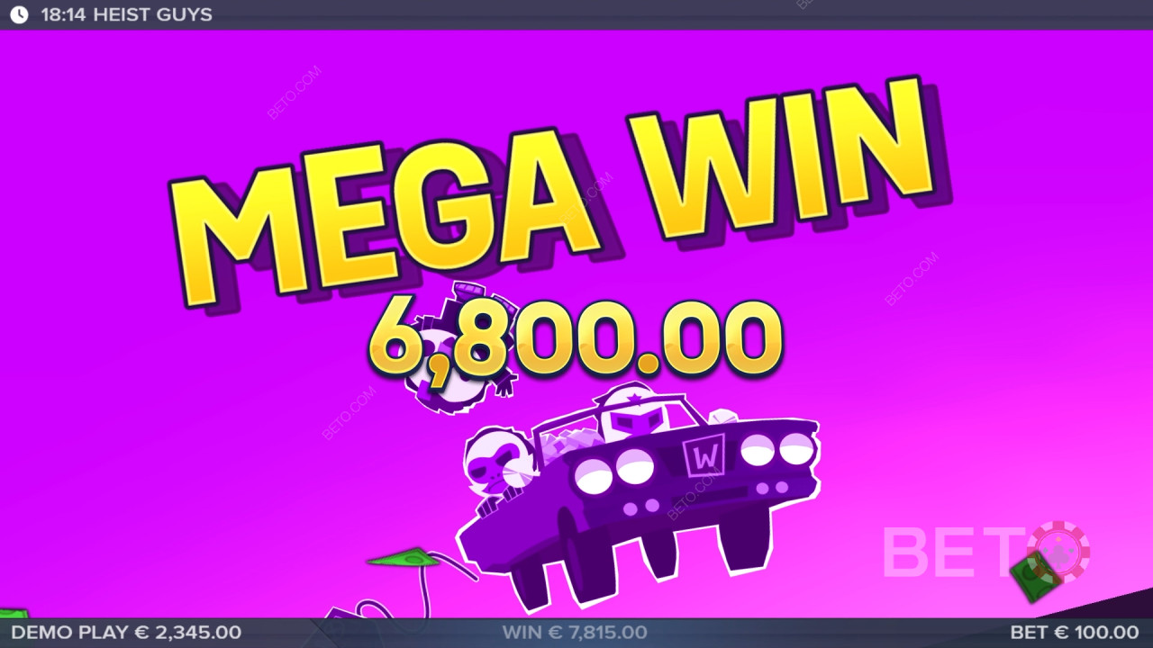Vyhrajte 10 000-násobok svojej stávky vo video automate Heist Guys!
